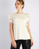 Elia - T-shirt with feathers applique