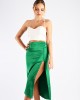 Nissa - Skirt with side slit green