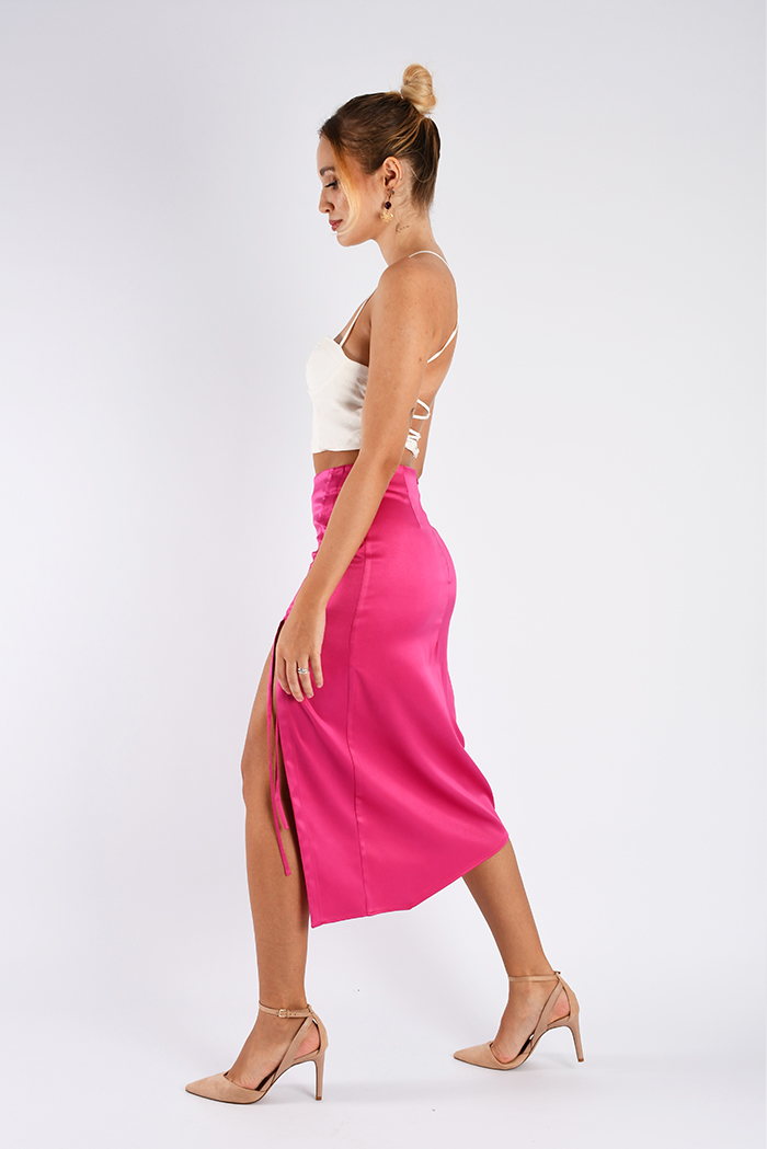 Malibu - Draw string skirt pink