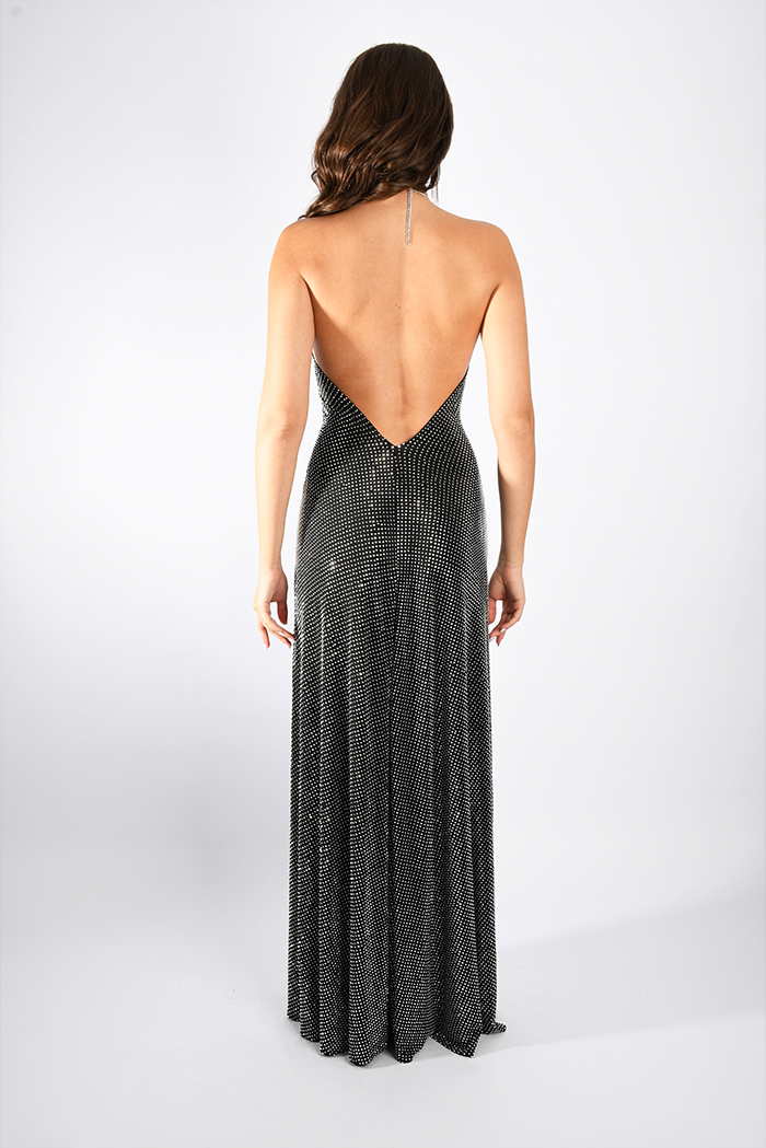 Essa - Maxi dress with ring detail and open back