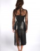 Mirabelle - Black leather & lace dress