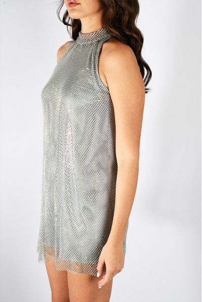 A.Rio - Mini dress with crystal mesh fabric A.Rio - Mini dress with crystal mesh fabric
