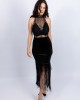 Kylie Dress - Rochie cu dantela si franjuri