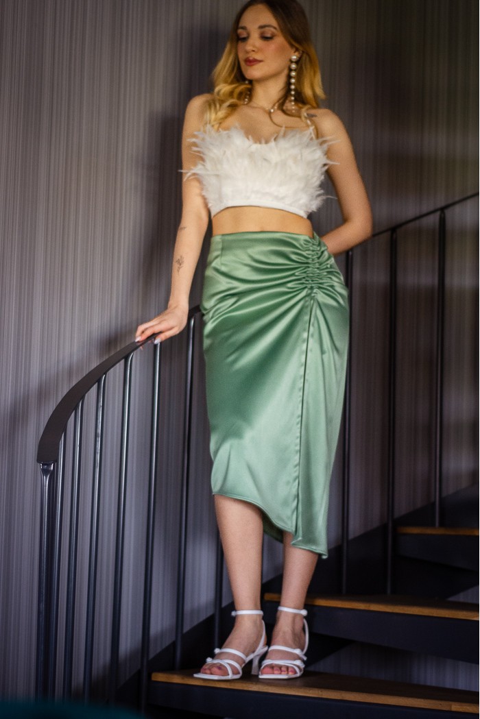 Malibu - Draw string skirt green