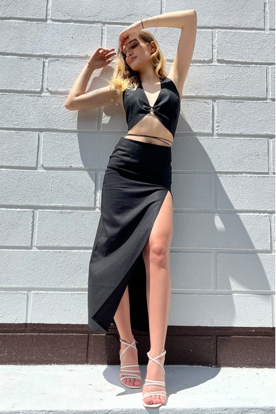 FUSION DRESS - black cut-out dress FUSION DRESS - black cut-out dress
