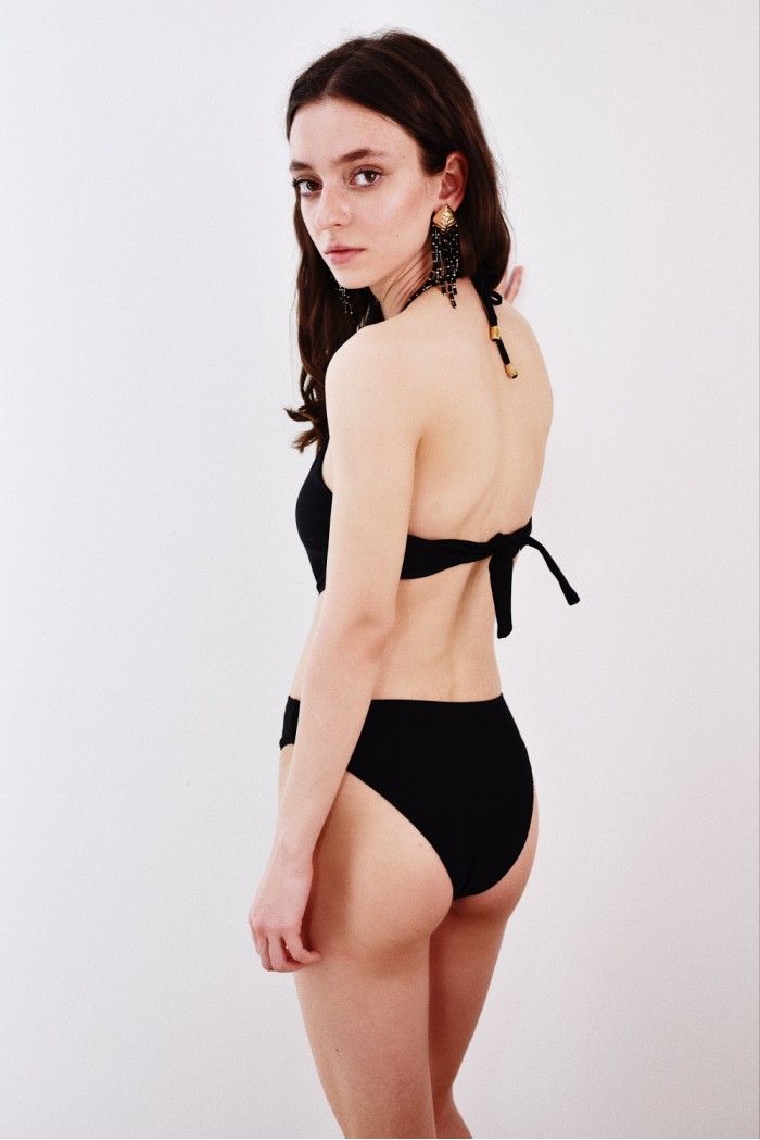 Monica B. Cut-Out Swimsuit Black